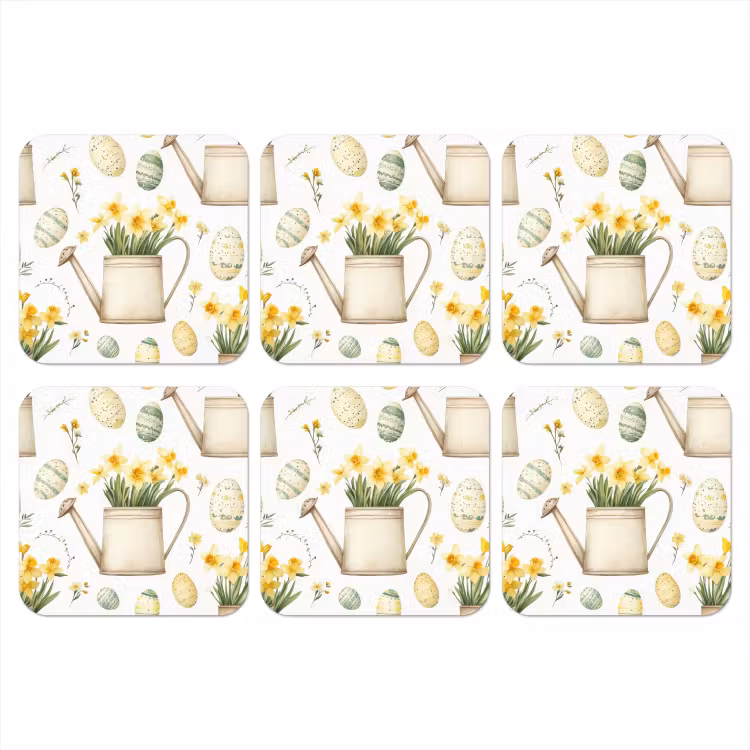 Onderzetter - Gieter - Bloemen - Eieren — 1