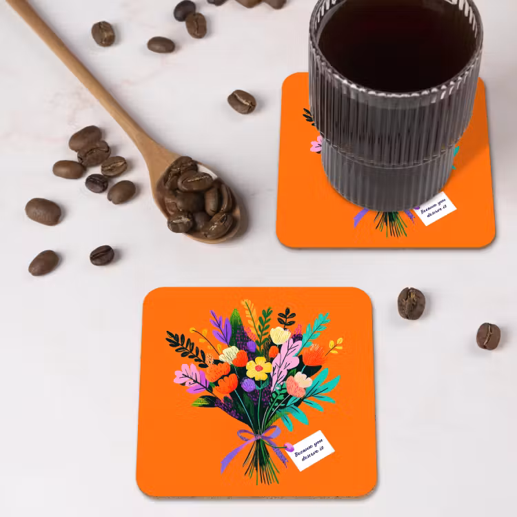 Onderzetter - Kaartje - Boeket - Bloemen — 4
