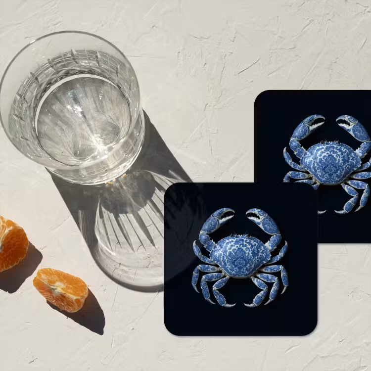 Onderzetter - Krab - Delfts blauw - Dieren — 3