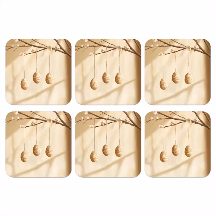 Onderzetter​ - Beige - Paastak - Eieren — 1