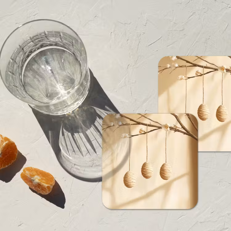 Onderzetter​ - Beige - Paastak - Eieren — 3