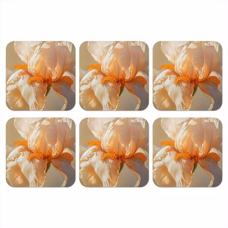 Onderzetter - Close up - Oranje - Iris — 1