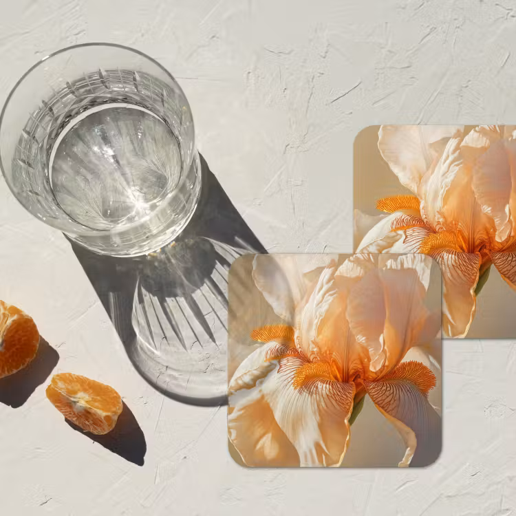 Onderzetter - Close up - Oranje - Iris — 3