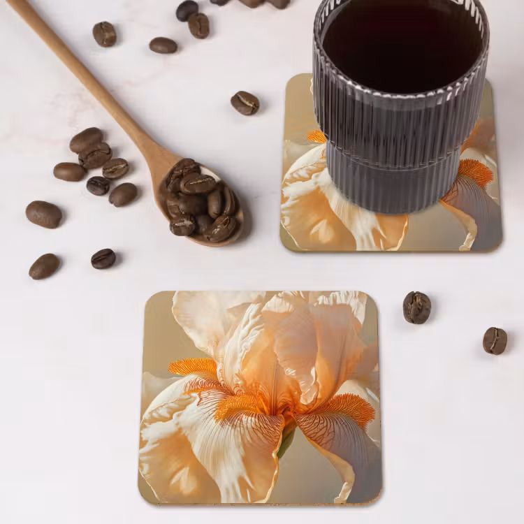 Onderzetter - Close up - Oranje - Iris — 4
