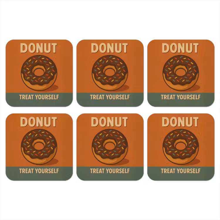 Onderzetter - Donut - Spikkels - Kleurrijk - Quote — 1