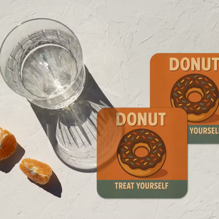 Onderzetter - Donut - Spikkels - Kleurrijk - Quote — 3