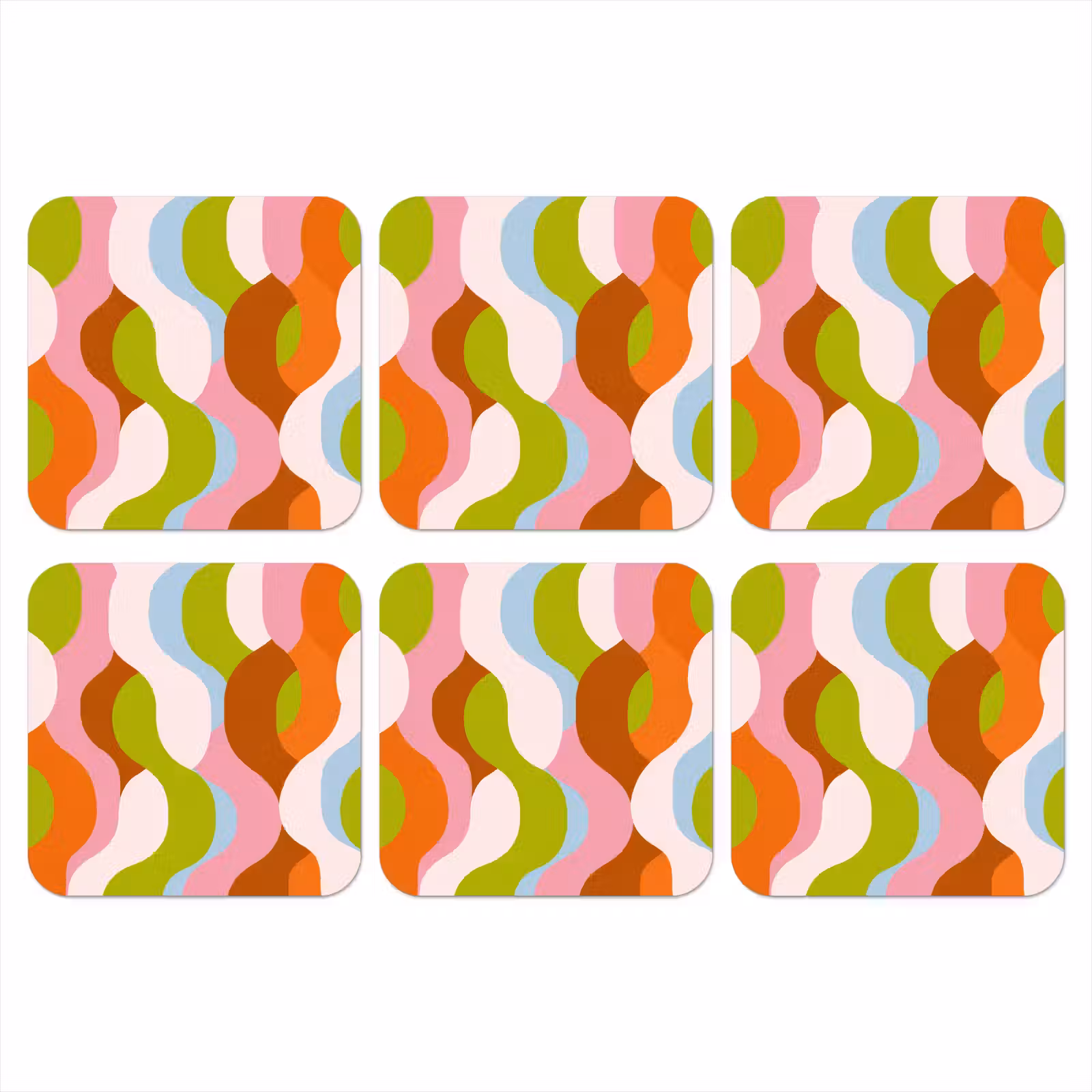 Onderzetter - Abstract - Vormen - Roze — 1