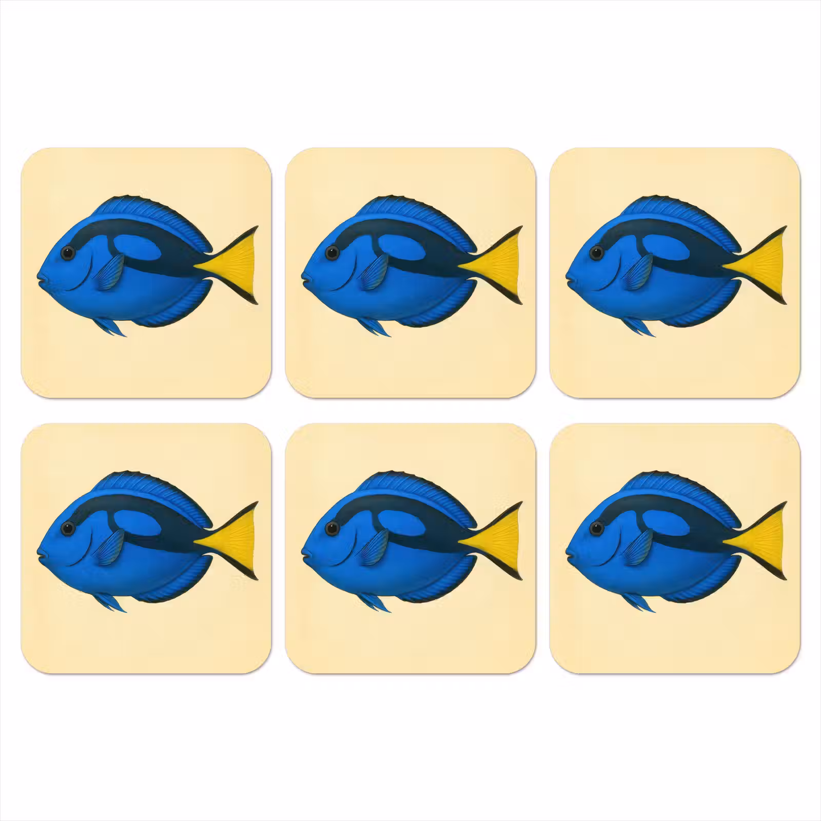 Onderzetter - Blauw - Dory - Vis - Staartvin — 1
