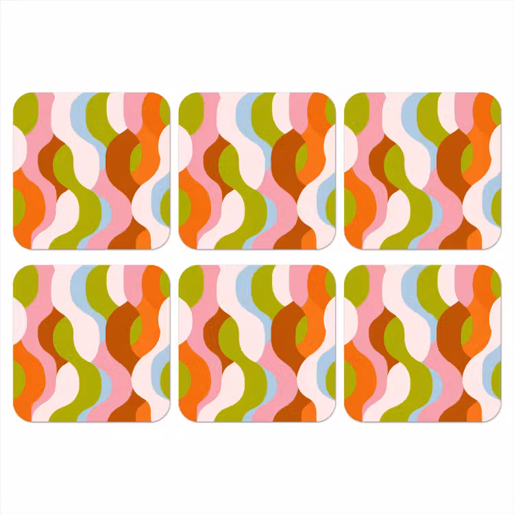 Onderzetter - Abstract - Vormen - Roze — 1