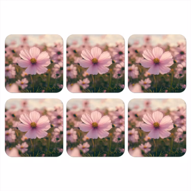 Onderzetter - Bloemen - Paars - Wazig — 1