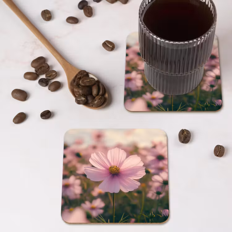 Onderzetter - Bloemen - Paars - Wazig — 4