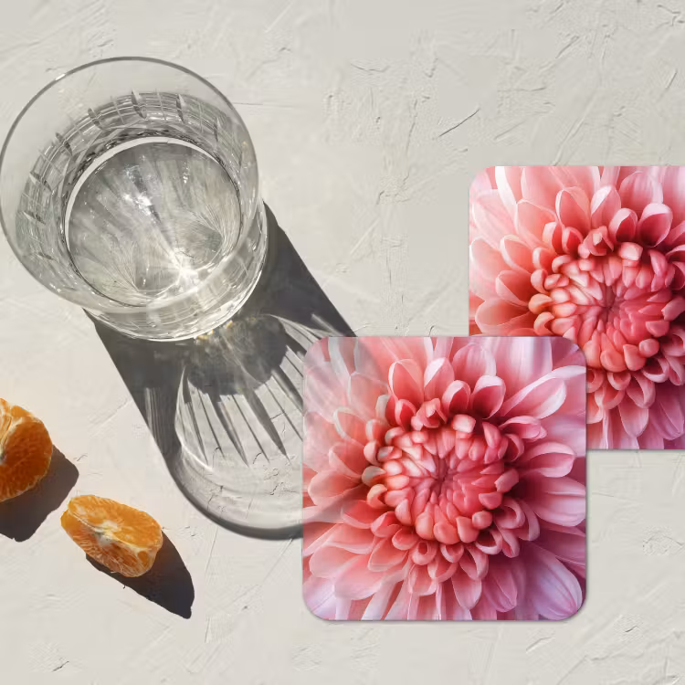 Onderzetter - Dahlia - Bloem - Close up - Roze — 3