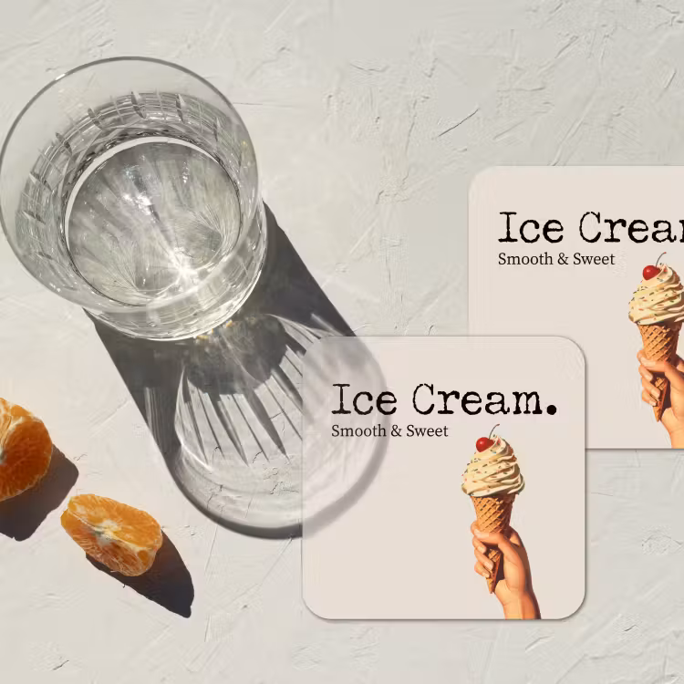 Onderzetter - Ice cream - Softijs - Kleurrijk - Kers — 3