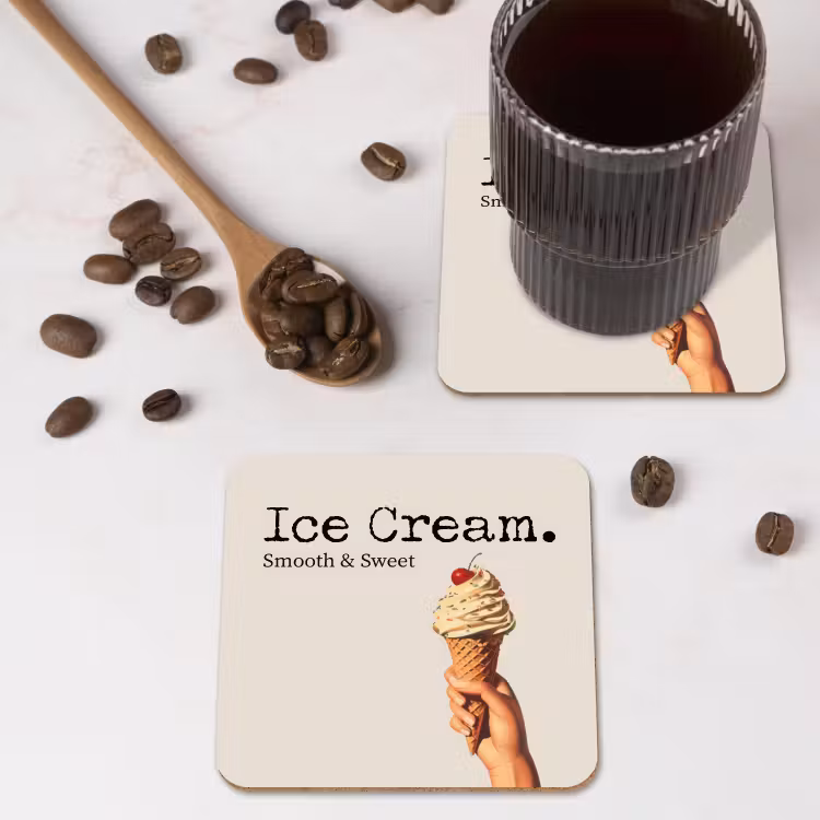 Onderzetter - Ice cream - Softijs - Kleurrijk - Kers — 4