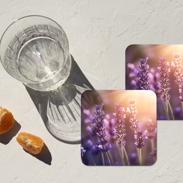 Onderzetter​ - Lavendelbloemen - Paars - Zonlicht — 3