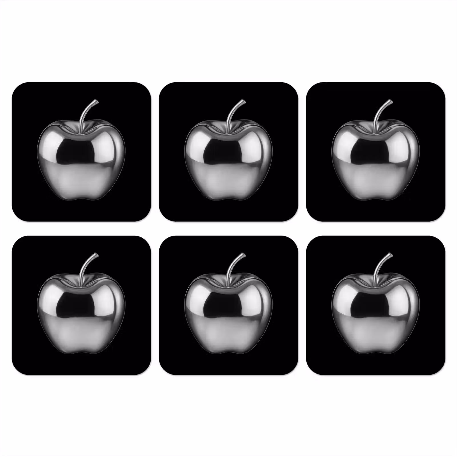 Onderzetter - Appel - Metallic - Symmetrisch — 1