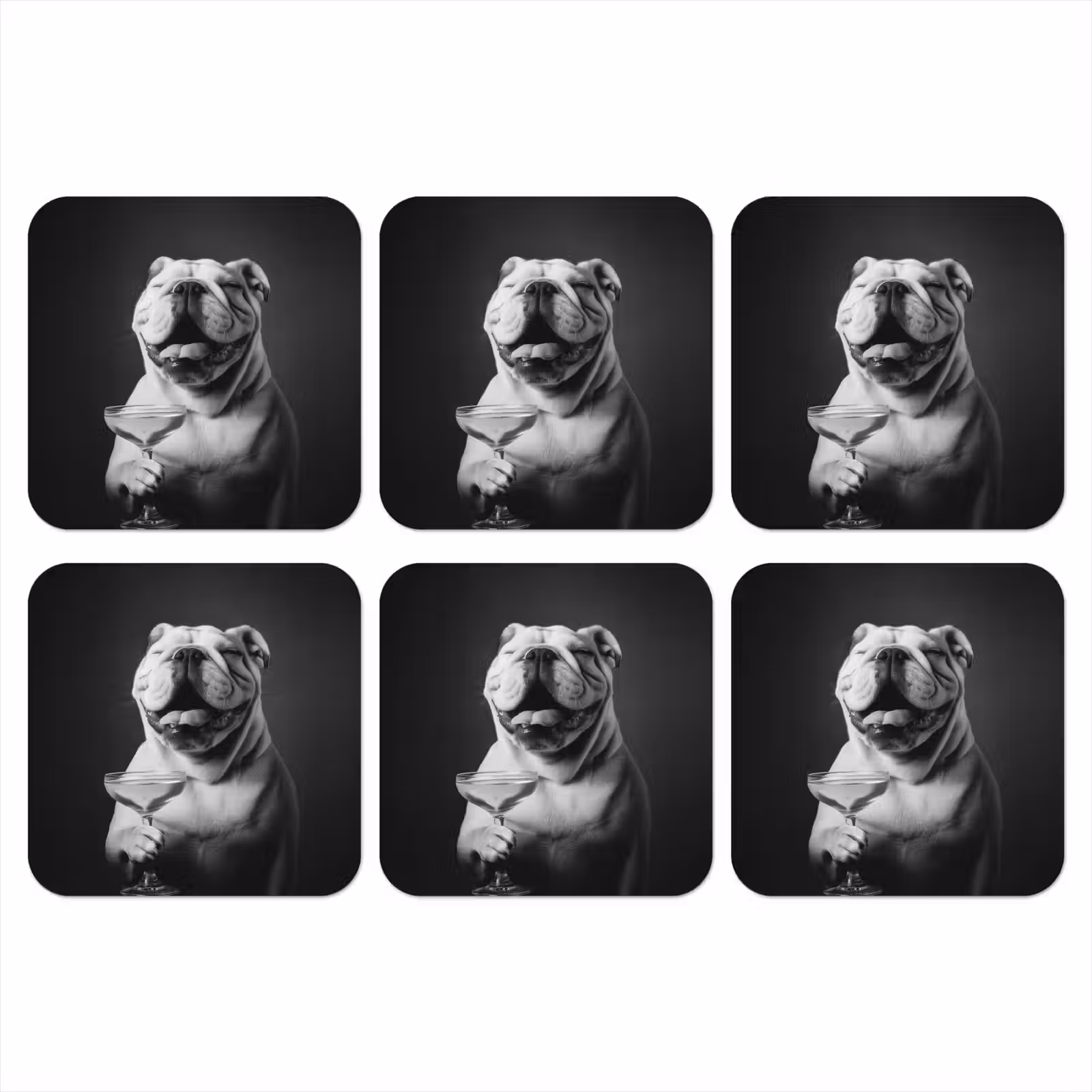 Onderzetter - Buldog - Hond - Glas — 1
