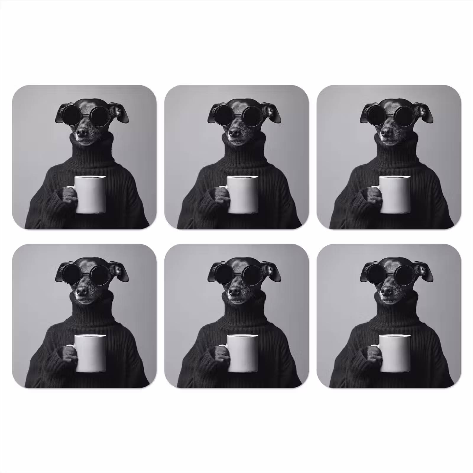 Onderzetter - Coltrui - Hond - Bril - Mok — 1