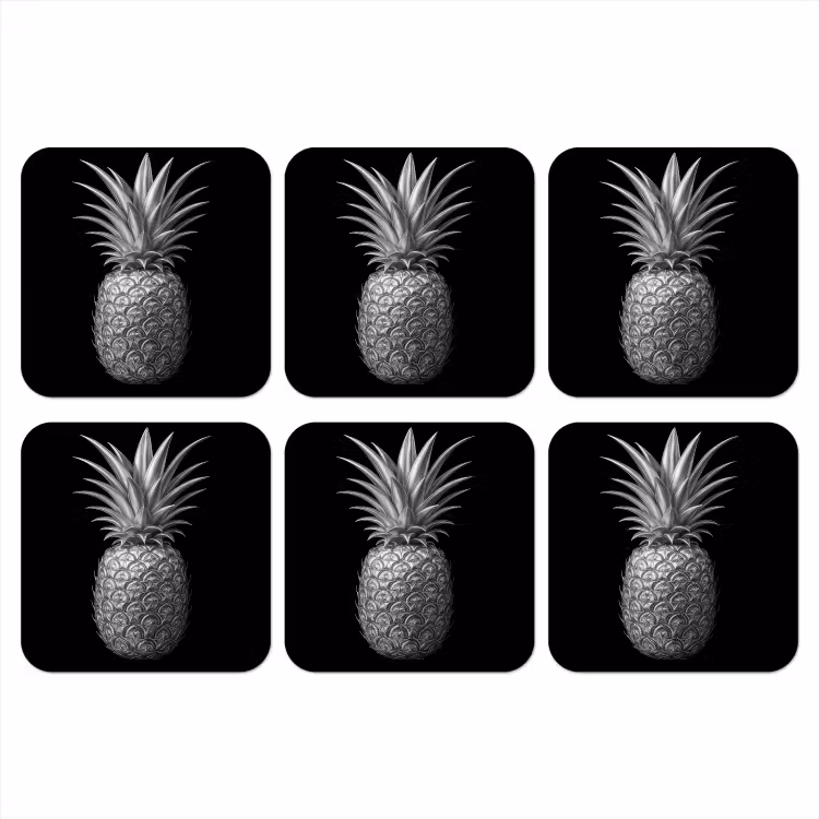 Onderzetter​ - Ananas - Gedetailleerd - Bladeren — 1