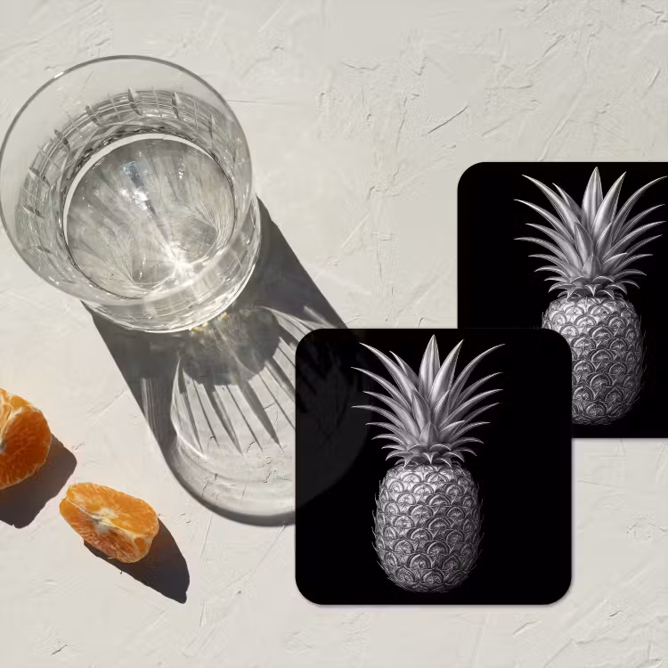 Onderzetter​ - Ananas - Gedetailleerd - Bladeren — 3