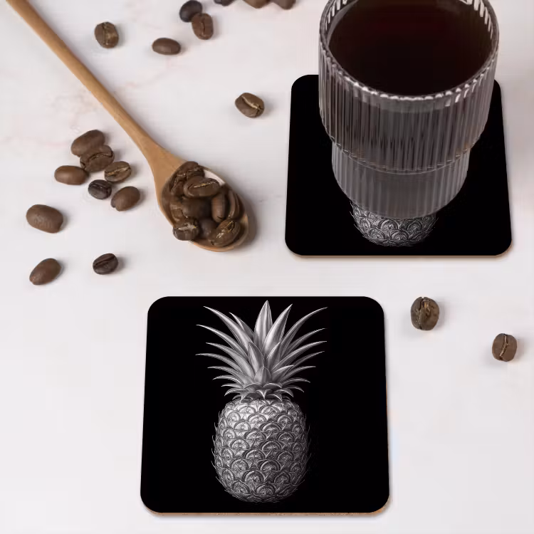 Onderzetter​ - Ananas - Gedetailleerd - Bladeren — 4