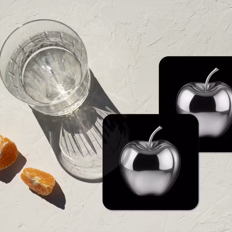 Onderzetter - Appel - Metallic - Symmetrisch — 3
