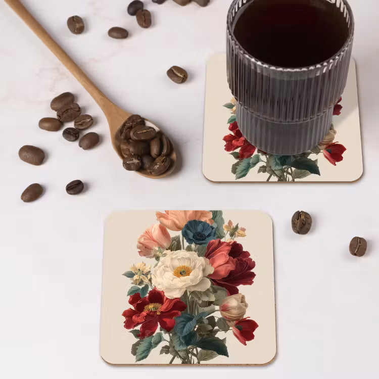 Onderzetter - Boeket - Warme tinten - Elegant — 4
