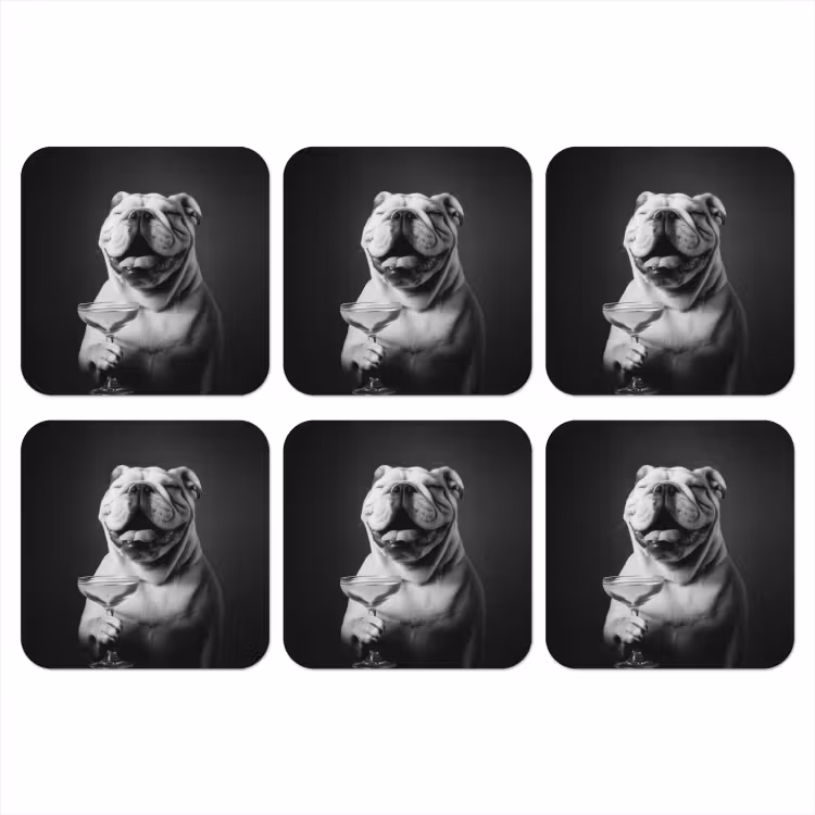 Onderzetter - Buldog - Hond - Glas — 1