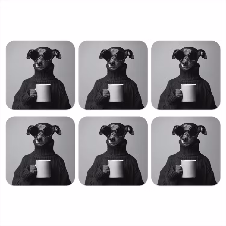 Onderzetter - Coltrui - Hond - Bril - Mok — 1