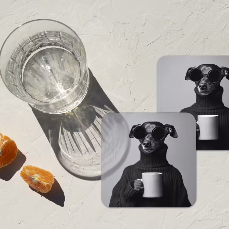 Onderzetter - Coltrui - Hond - Bril - Mok — 3