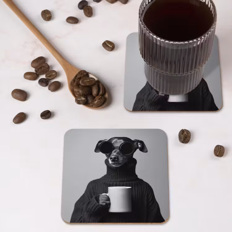 Onderzetter - Coltrui - Hond - Bril - Mok — 4