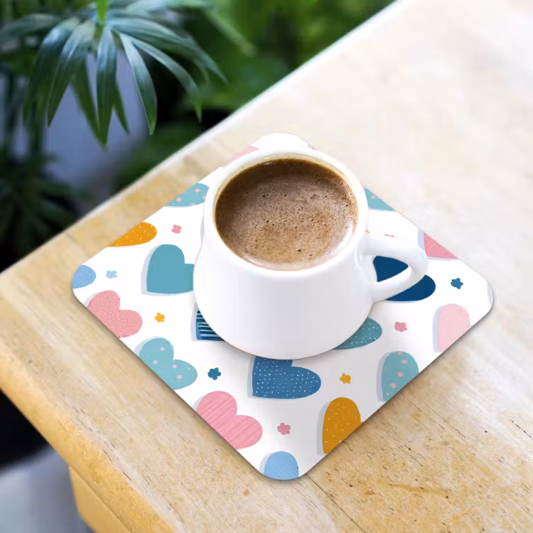 Onderzetter - Hartjes - Pastel - Patroon — 2