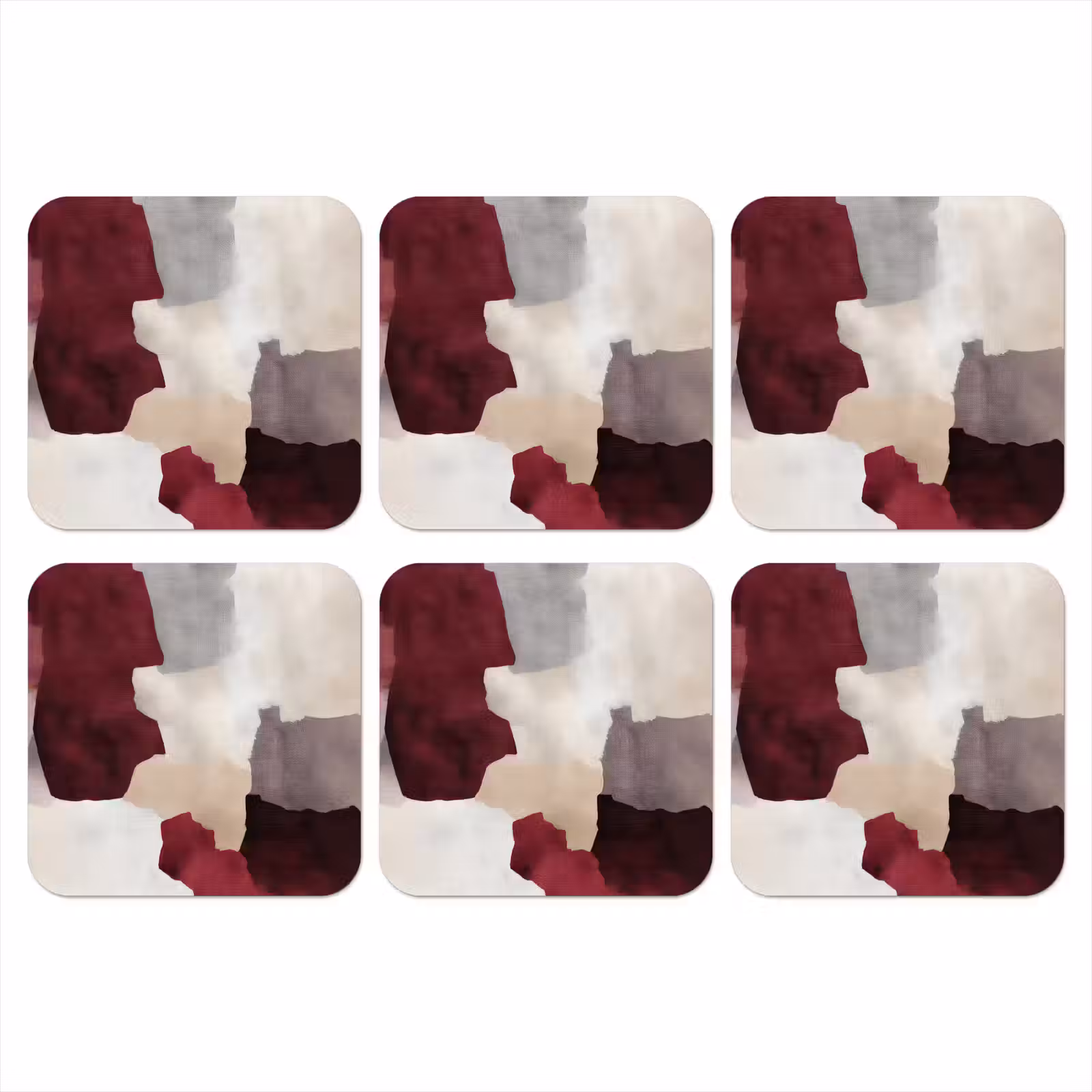 Onderzetter - Abstract - Kleurbakken - Rood — 1