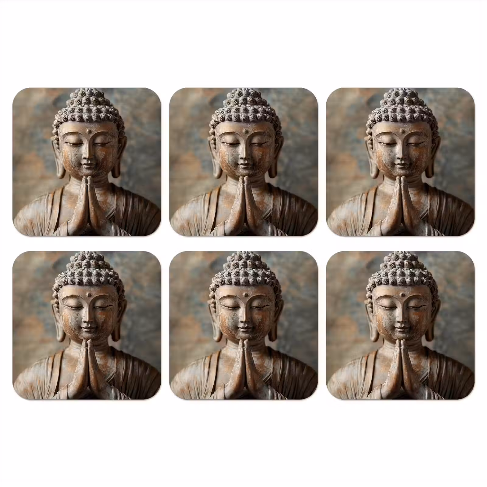 Onderzetter - Boedha - Beeld - Bruin - Rust — 1