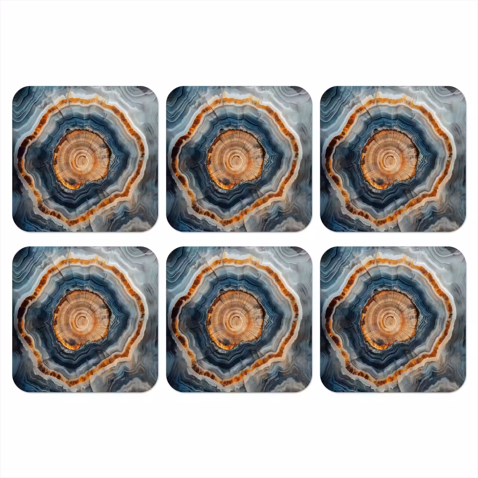 Onderzetter - Cirkel - Ringen - Steen - Tinten — 1