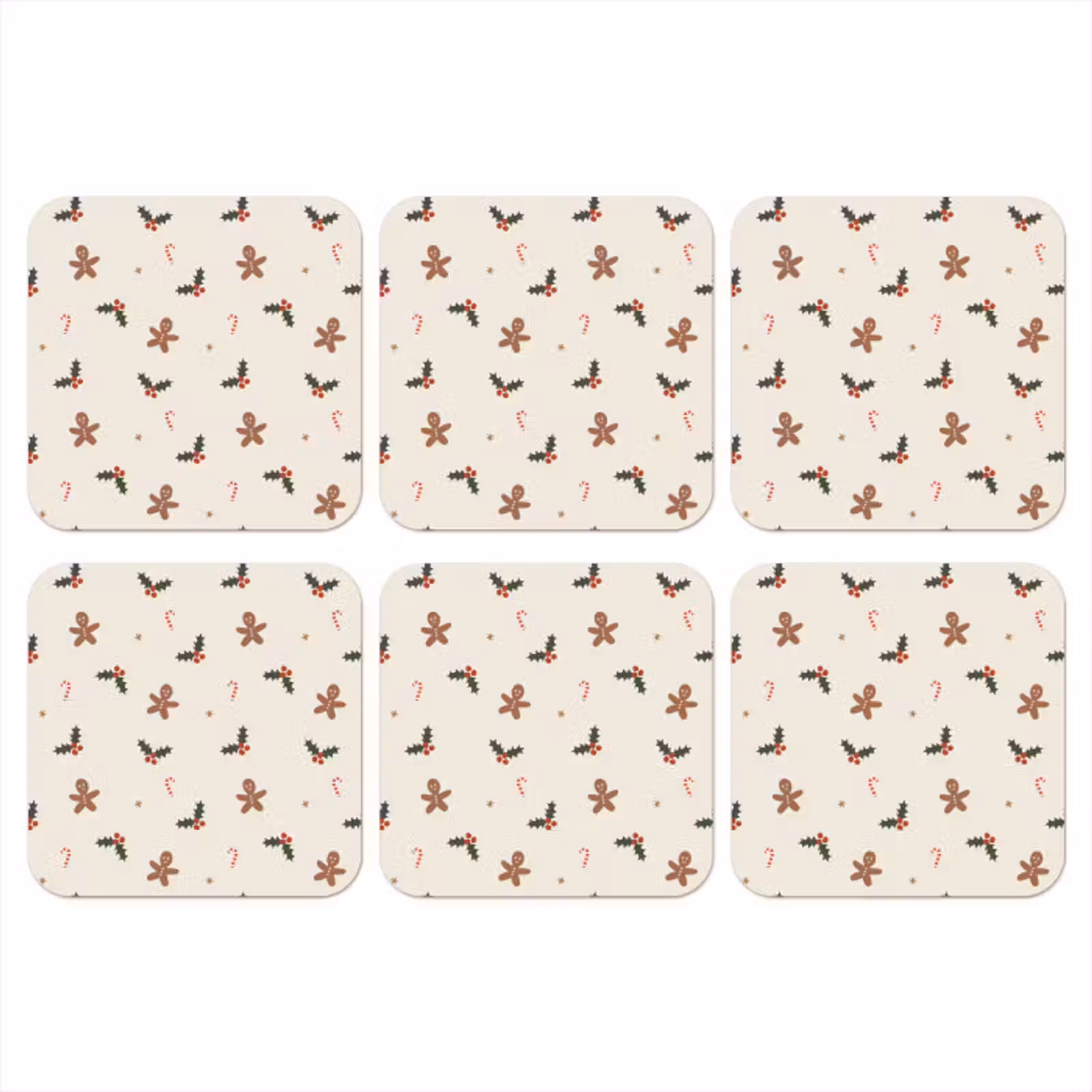 Onderzetter - Illustratie - Figuren - Beige — 1