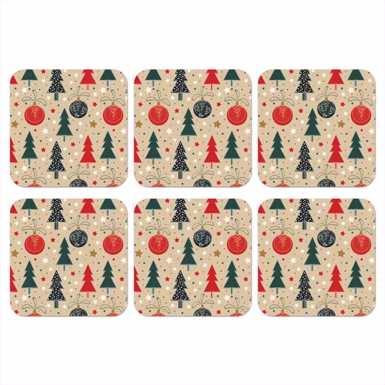 Onderzetter - Illustratie - Kerst - Sterren — 1