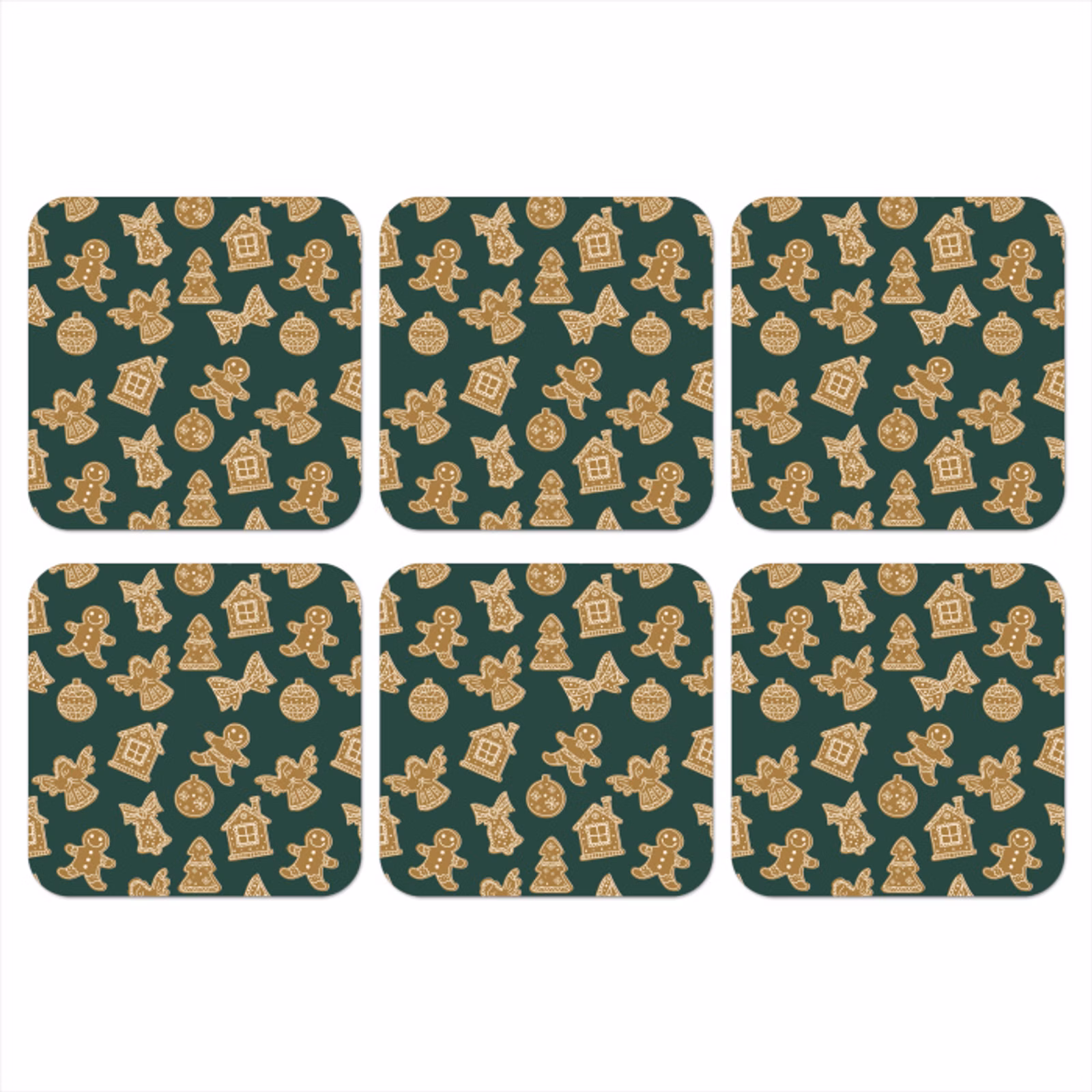 Onderzetter - Illustratie - Koekjes - Groen — 1