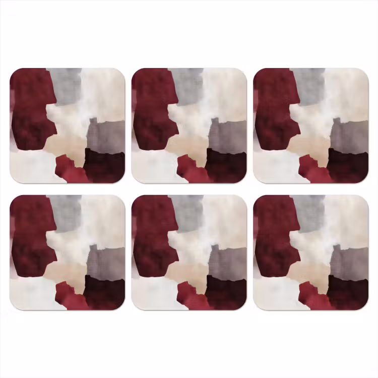 Onderzetter - Abstract - Kleurbakken - Rood — 1
