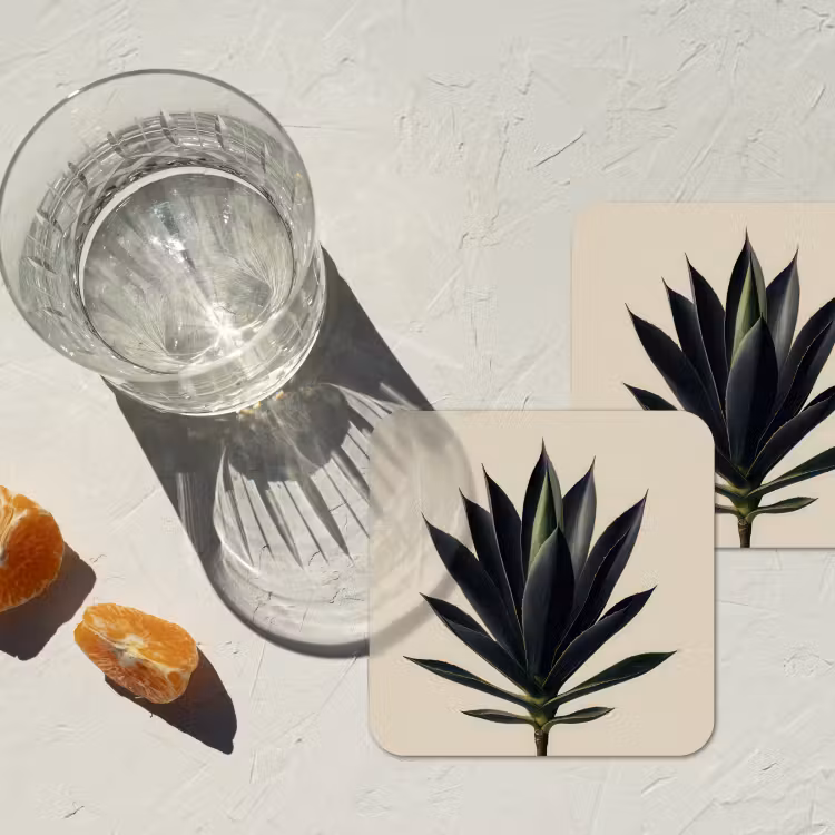 Onderzetter - Agaveplant - Symmetrisch - Groen — 3