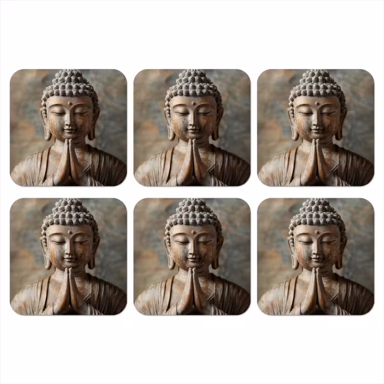 Onderzetter - Boedha - Beeld - Bruin - Rust — 1