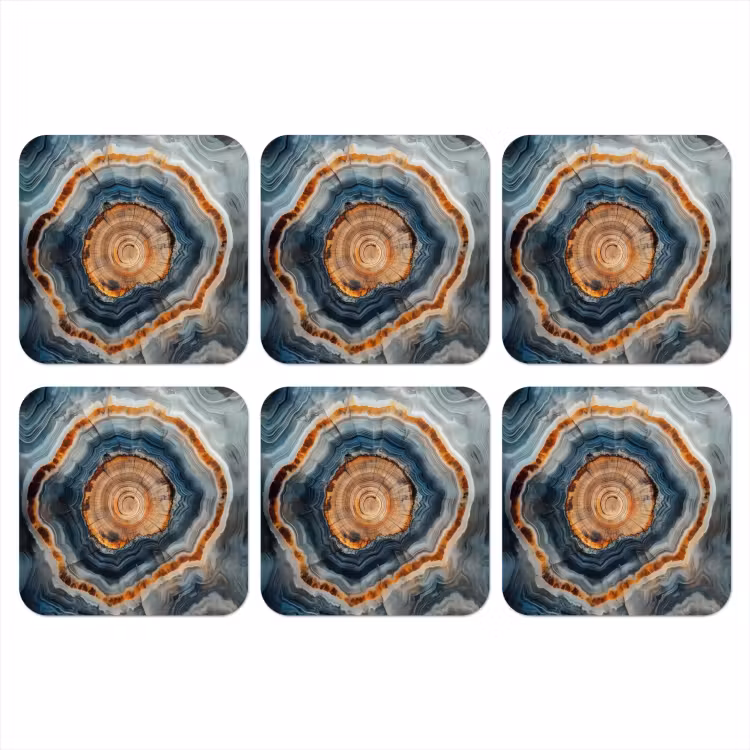 Onderzetter - Cirkel - Ringen - Steen - Tinten — 1