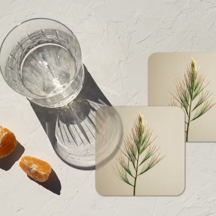 Onderzetter - Dennentak - Naaldvormige bladeren - Lichtgroen — 3