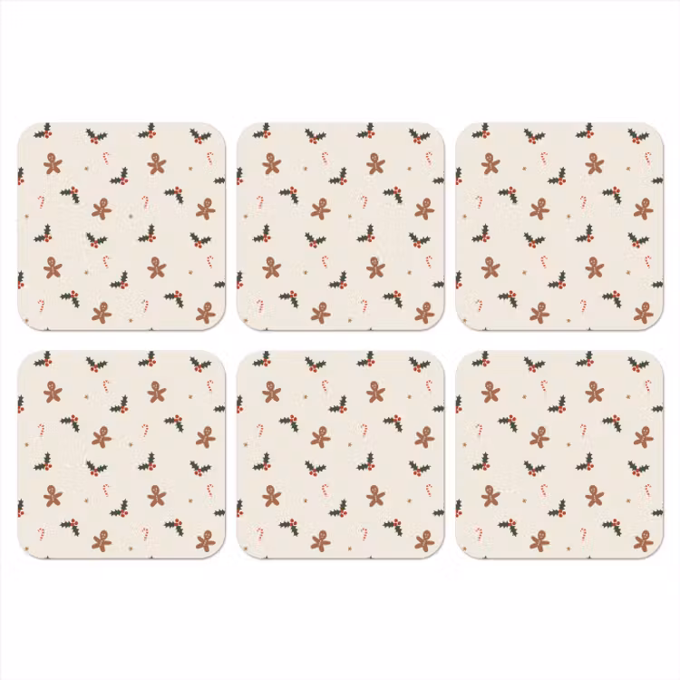 Onderzetter - Illustratie - Figuren - Beige — 1