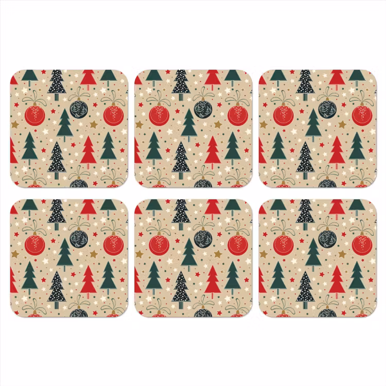 Onderzetter - Illustratie - Kerst - Sterren — 1