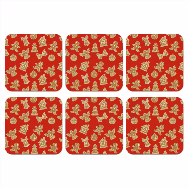 Onderzetter - Illustratie - Koekjes - Rood — 1