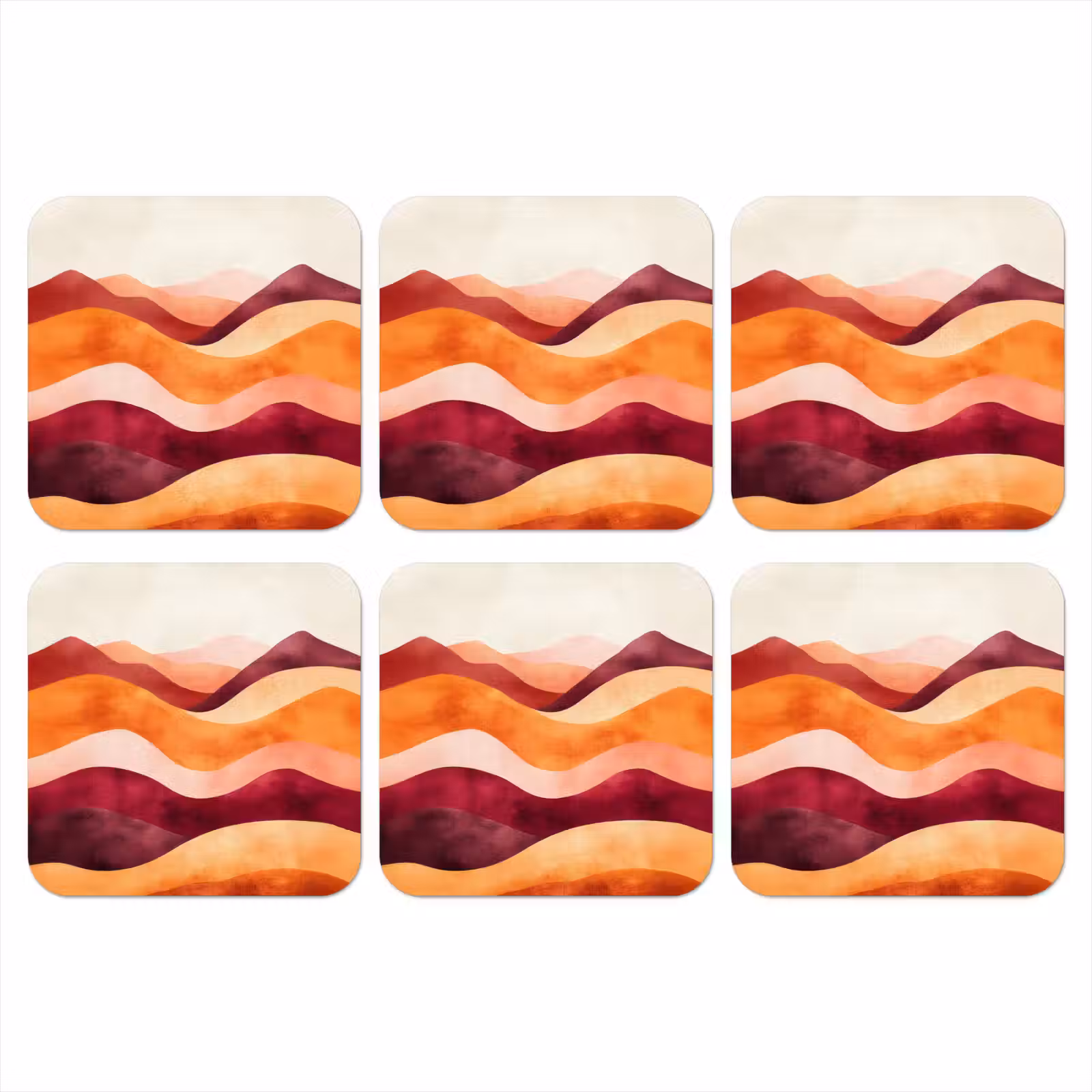 Onderzetter - Abstract - Landschap - Golven — 1