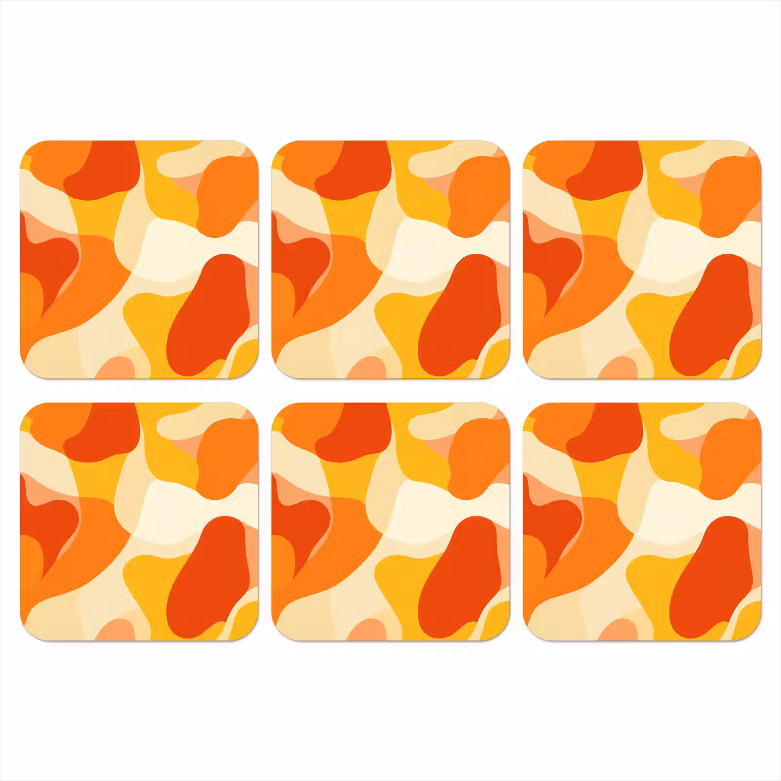 Onderzetter - Abstract - Vormen - Oranje — 1