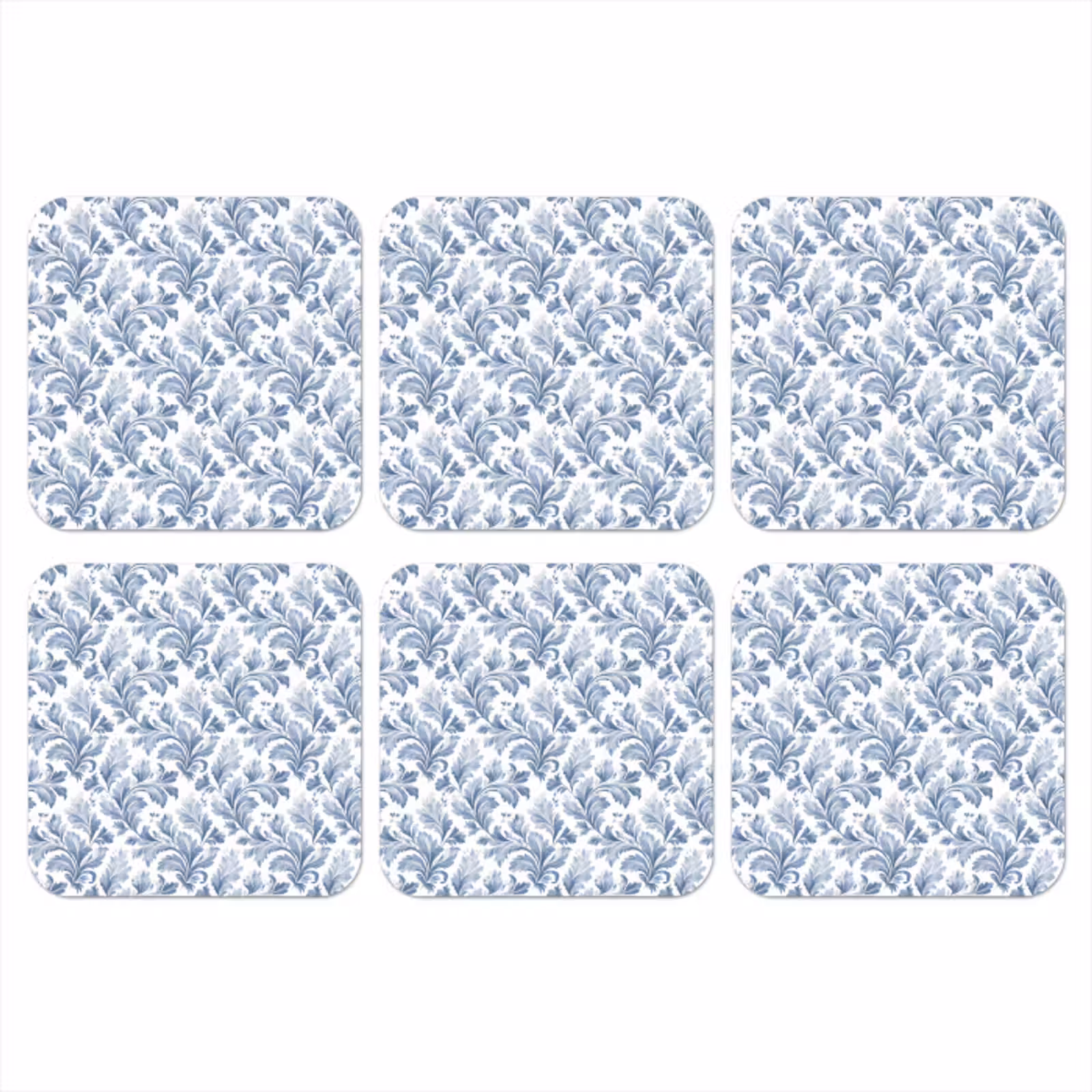 Onderzetter - Bladeren - Blauw - Patroon — 1