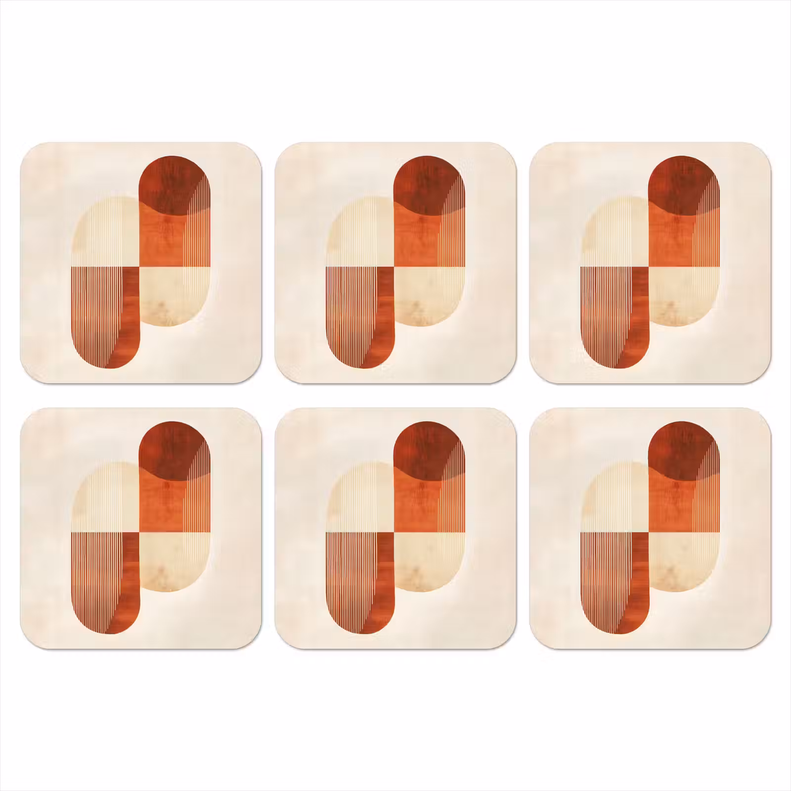 Onderzetter - Bogen - Beige - Vormen — 1